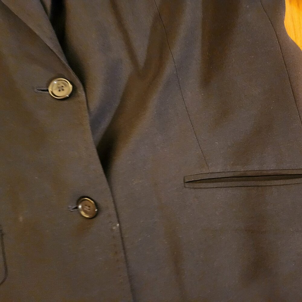 Navy Blue Talbots Boyfriend Two Button Blazer Women's Size 14L Great Condition - Picture 5 of 15